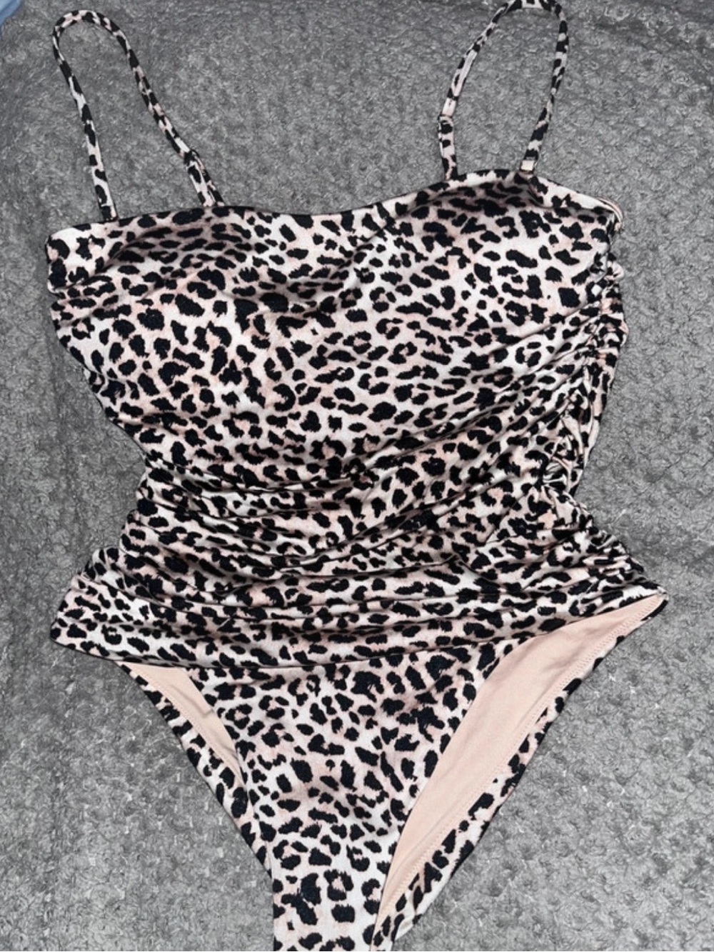Victoria's Secret Pink and Black Leopard One-Piece Swimsuit